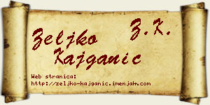 Željko Kajganić vizit kartica